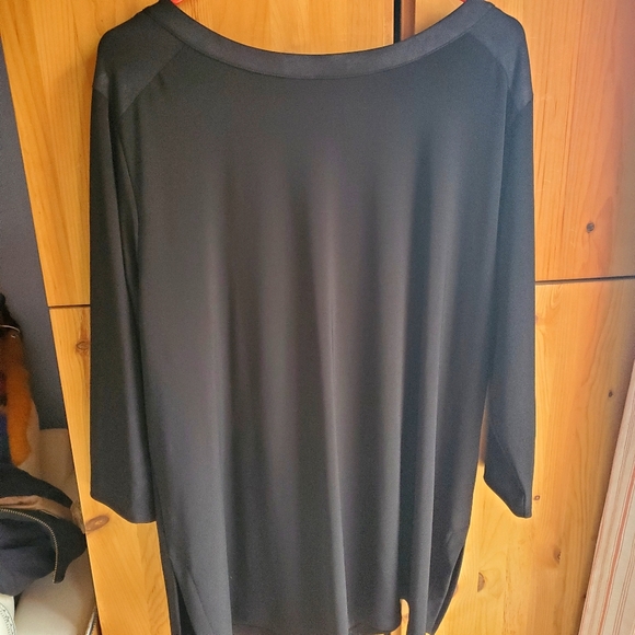 Sympli Black Round Neck Knit Tunic Top Size 18 - Picture 3 of 7